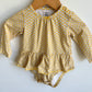 Yellow Patterned Bodysuit with Skirt / 12m