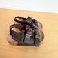 Brown Double Strap Baby Sandals / 3-6m