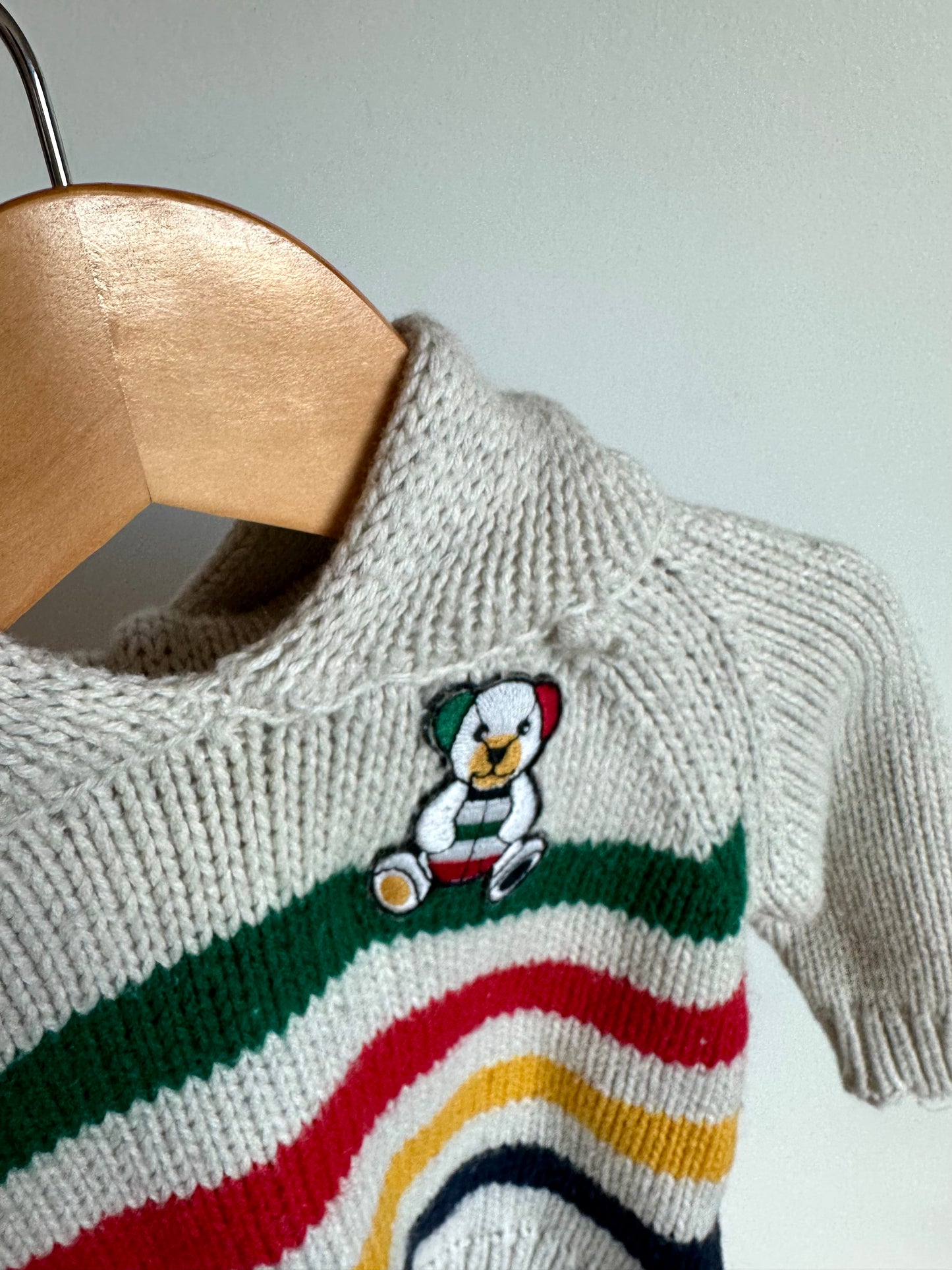 HBC Striped Knit Hoodie / 0-6m