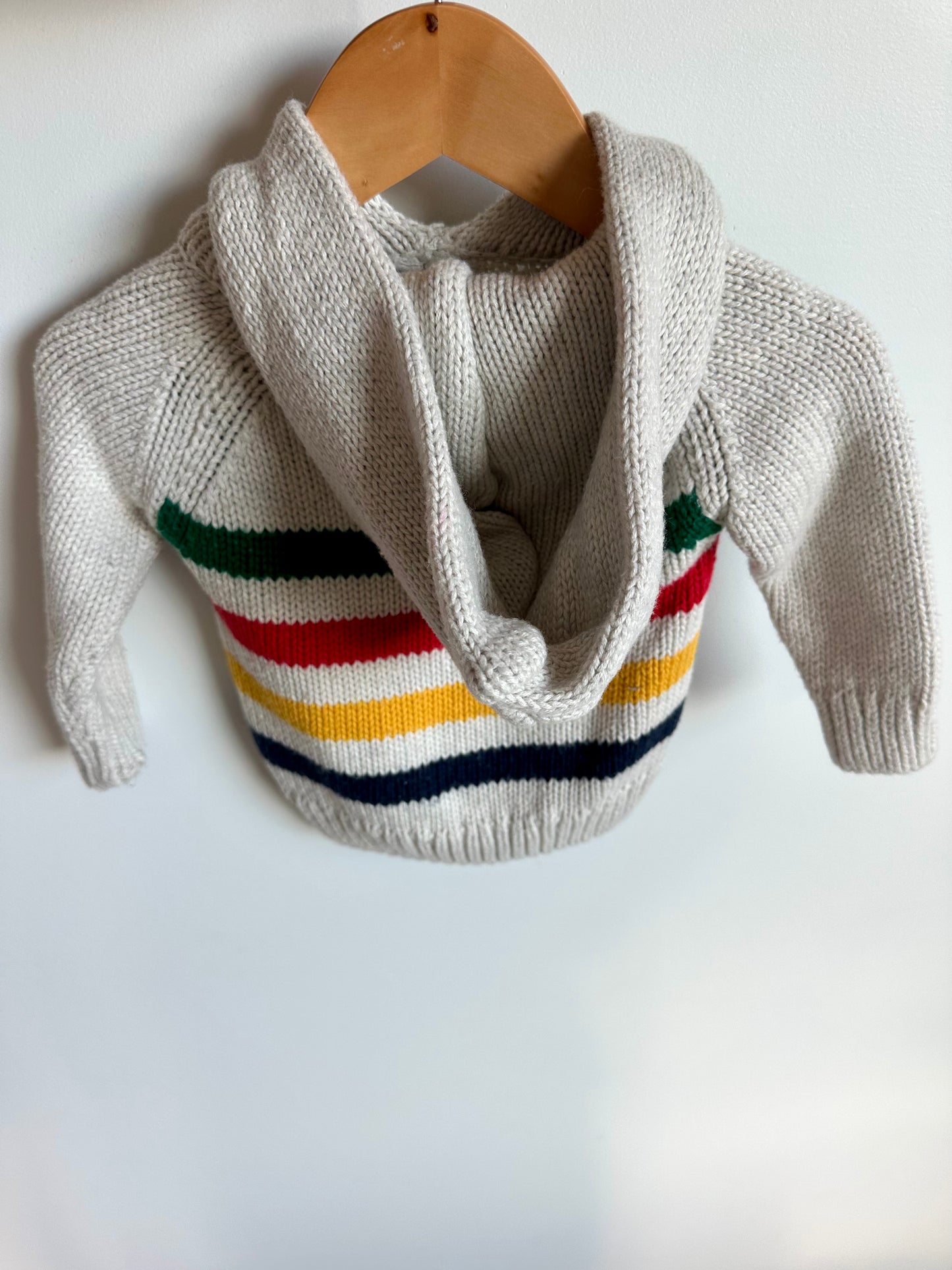 HBC Striped Knit Hoodie / 0-6m