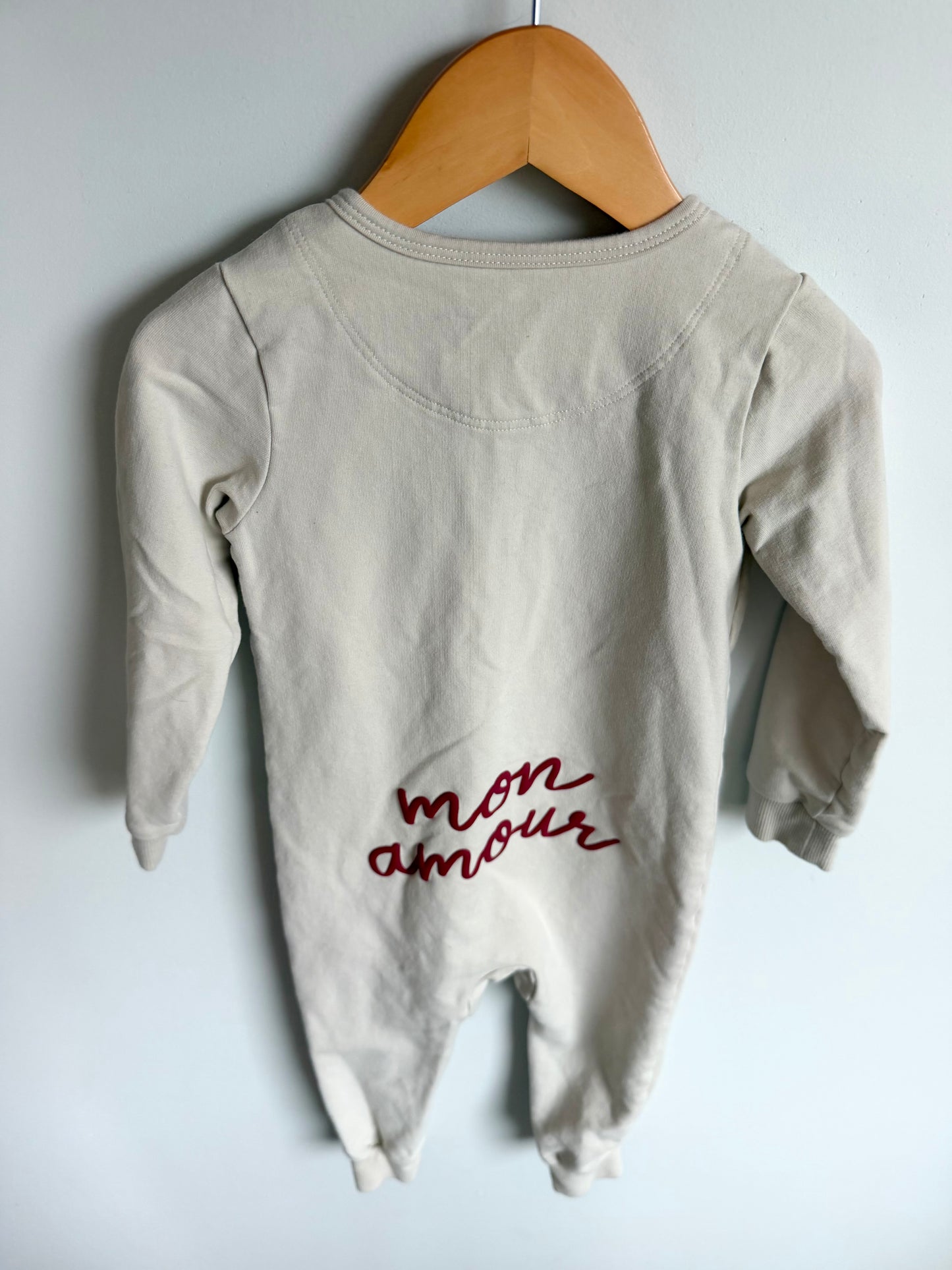 Mon Amour  Cream Jumpsuit or Sleeper (PLAY) / 24m