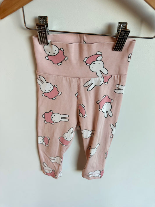 H&M Pink Bunny Leggings / 6-9m