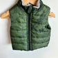 Green Dino Puffer Vest / 12m