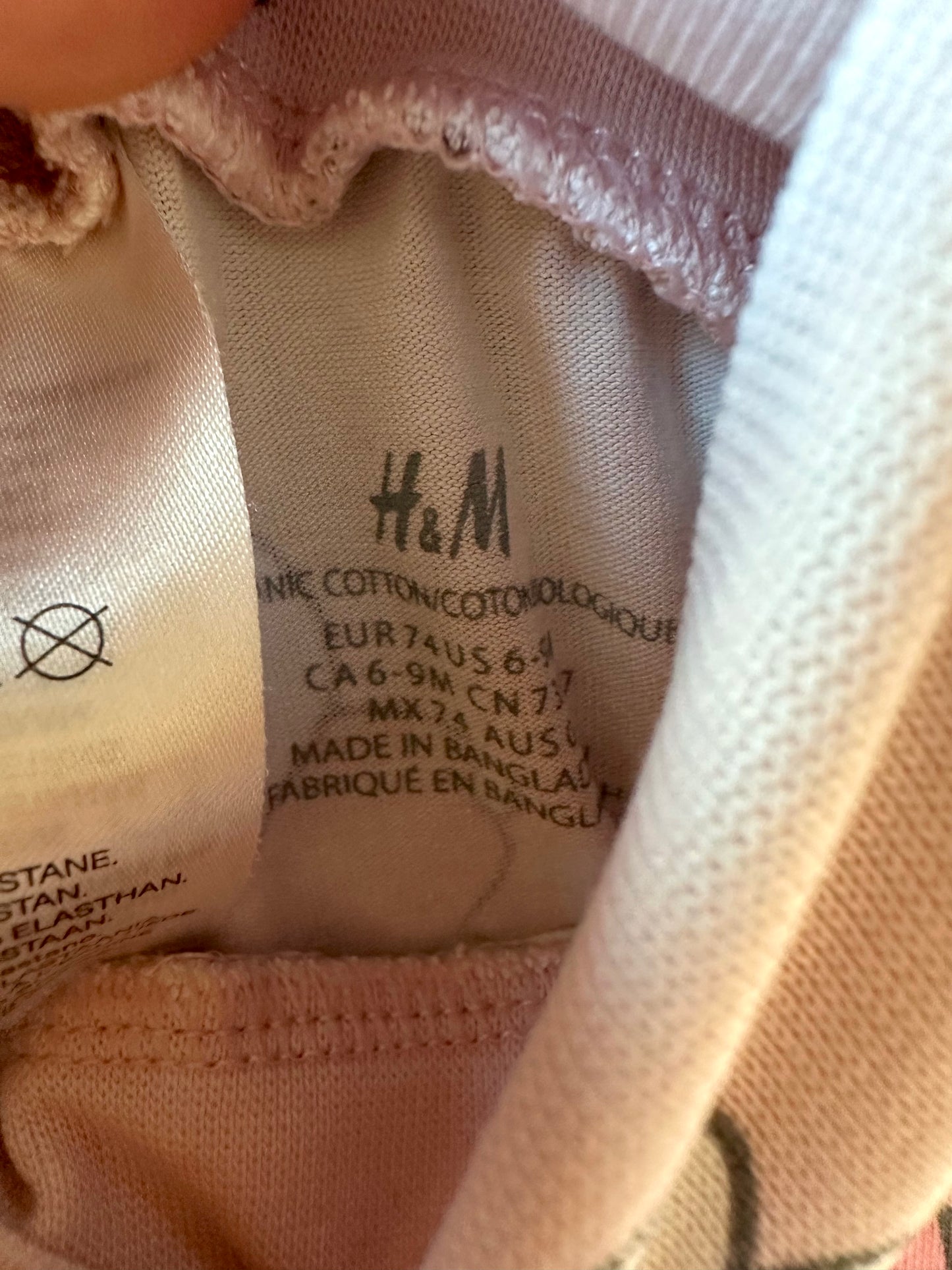 H&M Pink Bunny Leggings / 6-9m