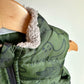 Green Dino Puffer Vest / 12m