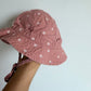 Pink Daisy Drawstring Hat  / 6-12m