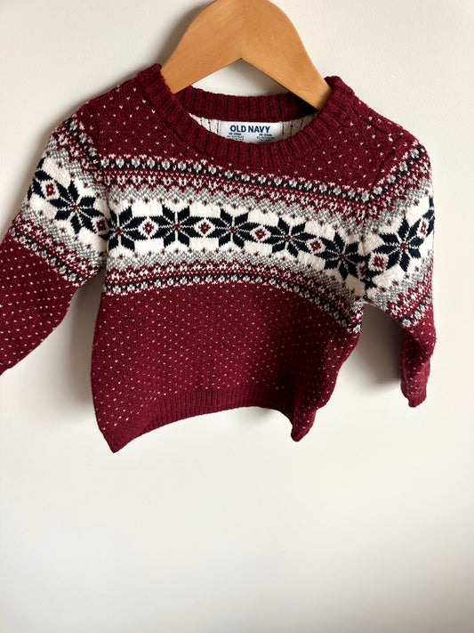 Snowflake Holiday Sweater / 18-24m