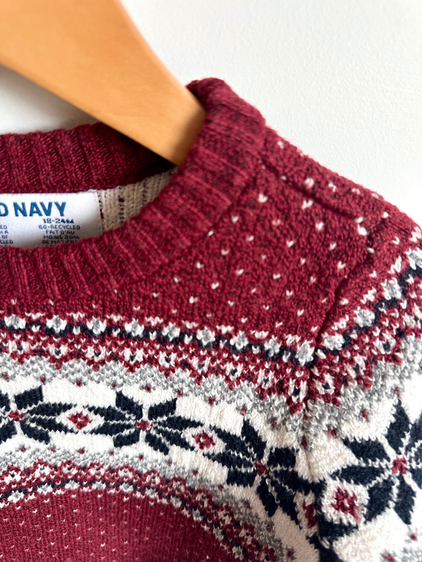 Snowflake Holiday Sweater / 18-24m