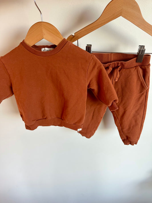Miles Rust Crewneck + Joggers Set / 9m