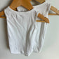Set of 2 Organic Cotton White Bodysuits / 9-12m