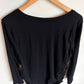Black Fitted Long Sleeve Maternity Top / XL