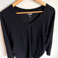 Black Fitted Long Sleeve Maternity Top / XL