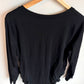 Black Fitted Long Sleeve Maternity Top / XL