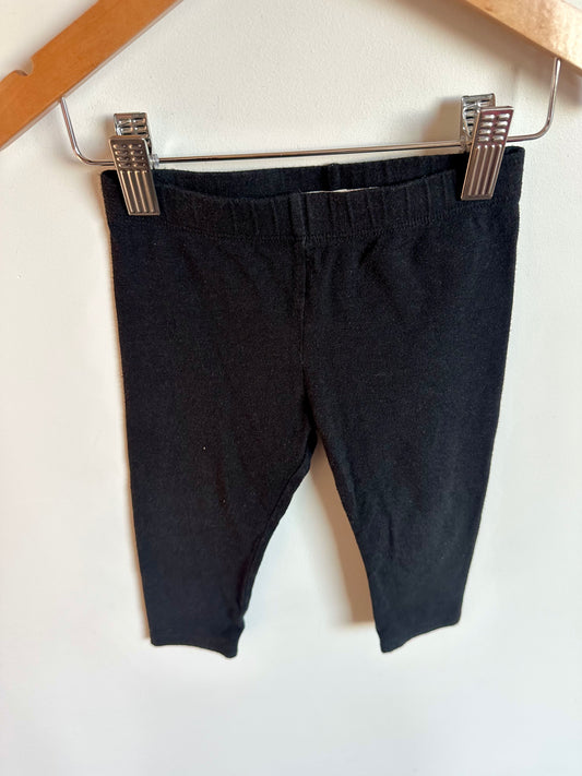 Greige Black Cropped Bamboo Leggings / 18-24m