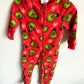 Red Fleece Grinch Sleeper / 18-24m