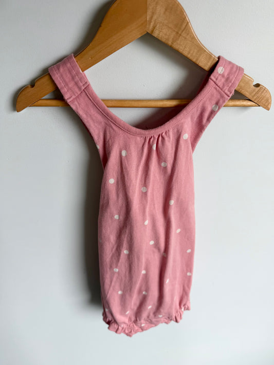 Pink Dot Tank Bubble Overall Romper / 18-24m