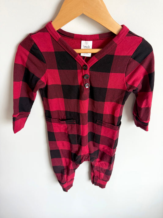 Smash + Tess Checkered Red Jumpsuit / 18-24m