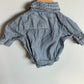 Gap Striped Collared Bodysuit / 0-3m