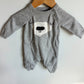 Grey Knit Bear Jumpsuit / 0-3m