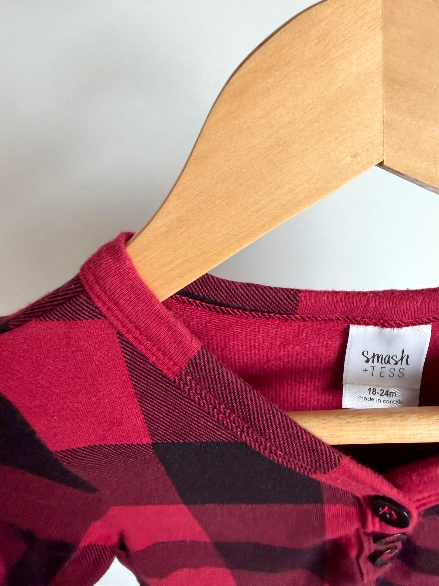 Smash + Tess Checkered Red Jumpsuit / 18-24m