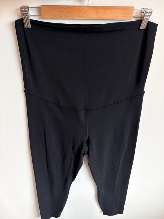Black Maternity Yoga Leggings / 12 (Large)