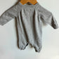 Grey Knit Bear Jumpsuit / 0-3m