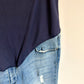 Light Distressed Denim Stretch Maternity Jeggings / 30 (Large)