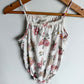White Floral Bodysuit / 18-24m
