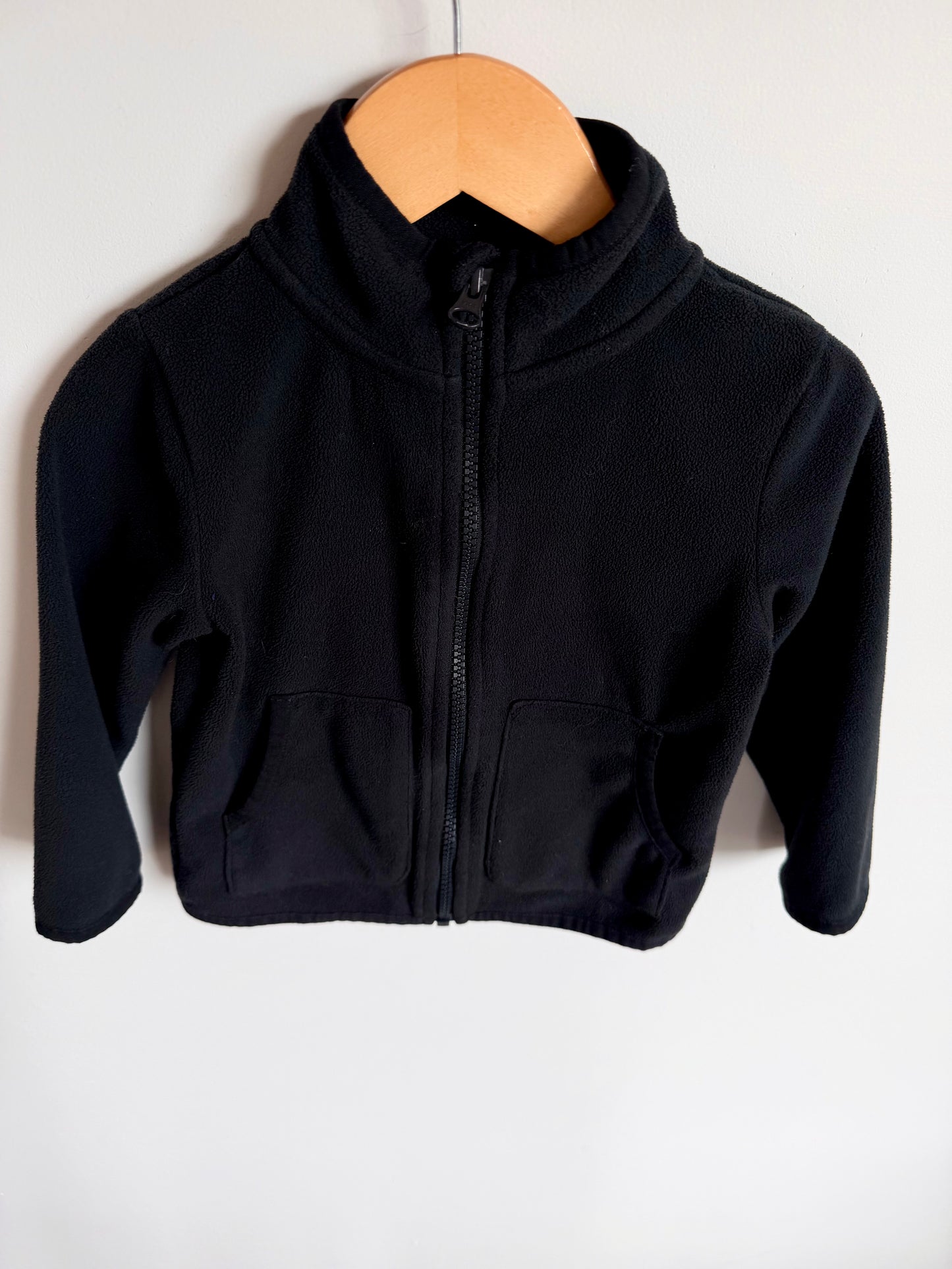 Black Fleece Zip Up Sweater / 2T