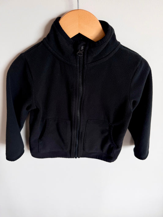 Black Fleece Zip Up Sweater / 2T