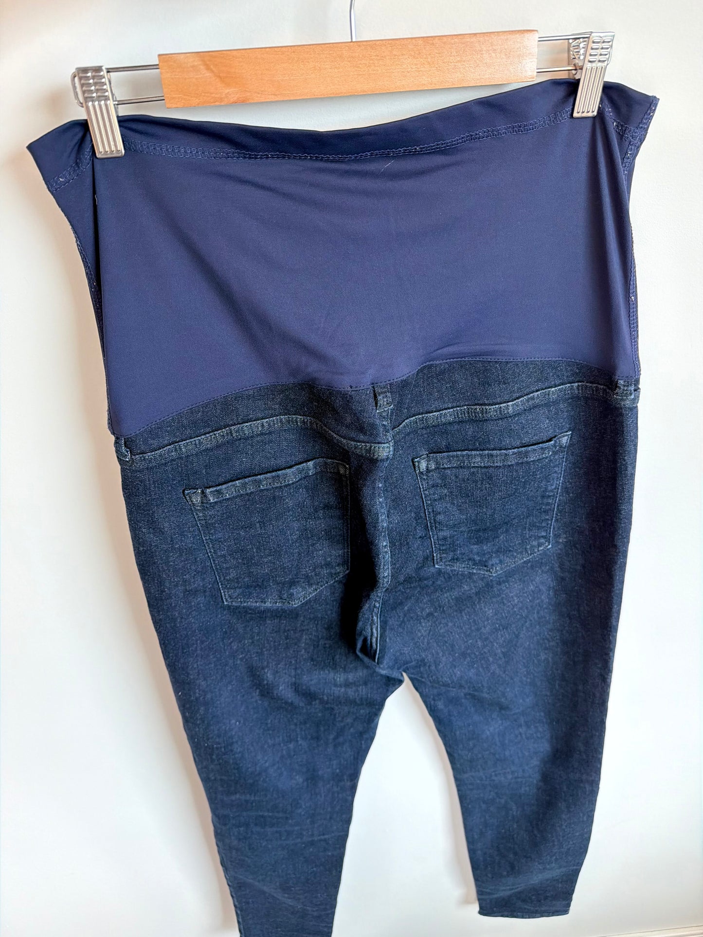 Dark Denim Stretch Maternity Jeggings / 30 (Large)