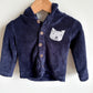 Blue Button Fleece Sweater / 18m