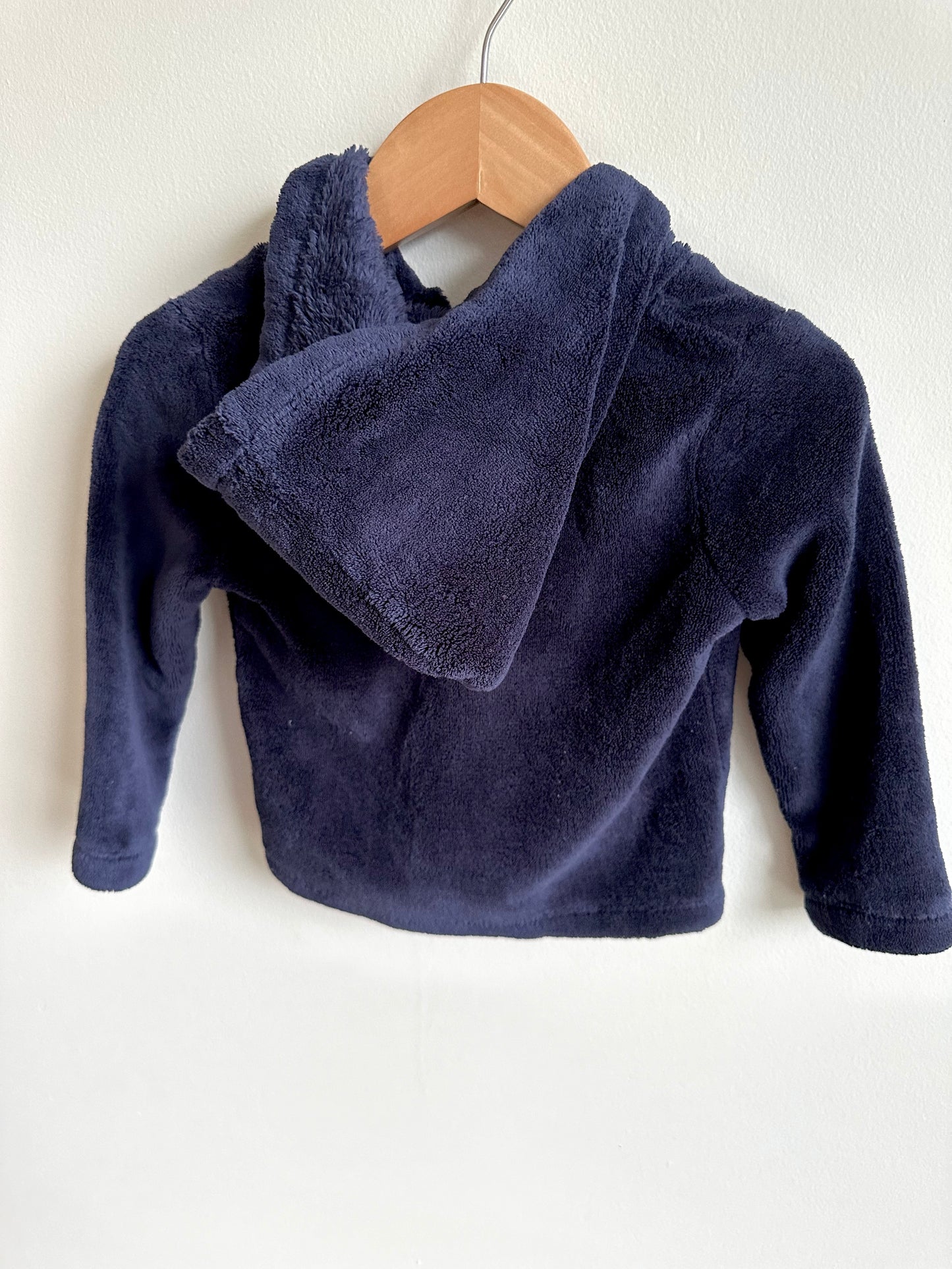 Blue Button Fleece Sweater / 18m