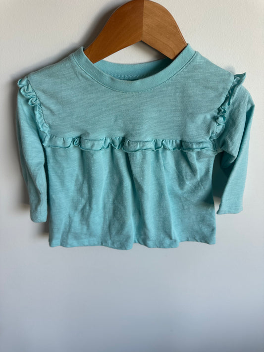 Ice Blue Long Sleeve Top / 12-18m