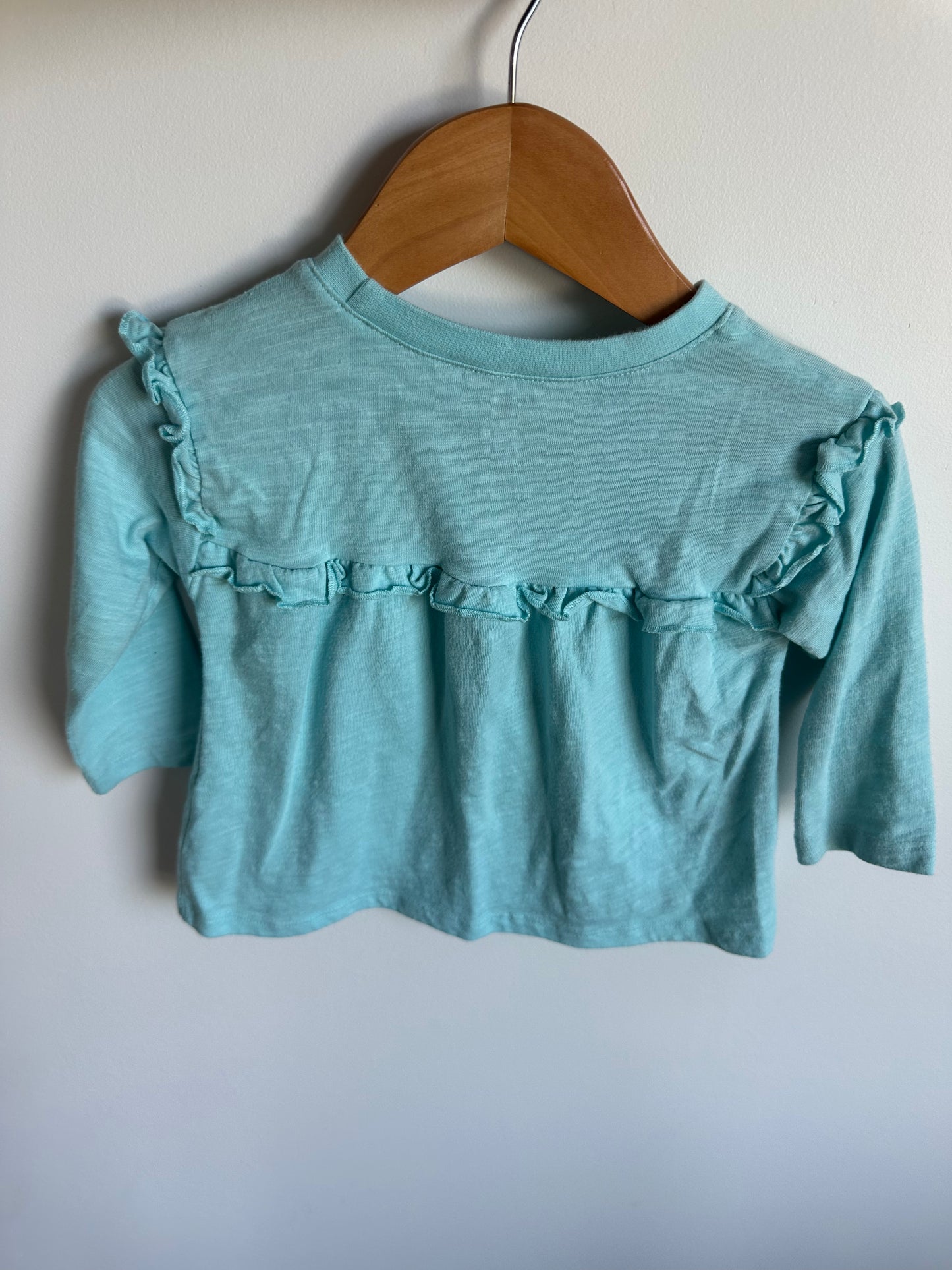 Ice Blue Long Sleeve Top / 12-18m