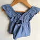 Chambray Ruffle Sleeve Top / 2T