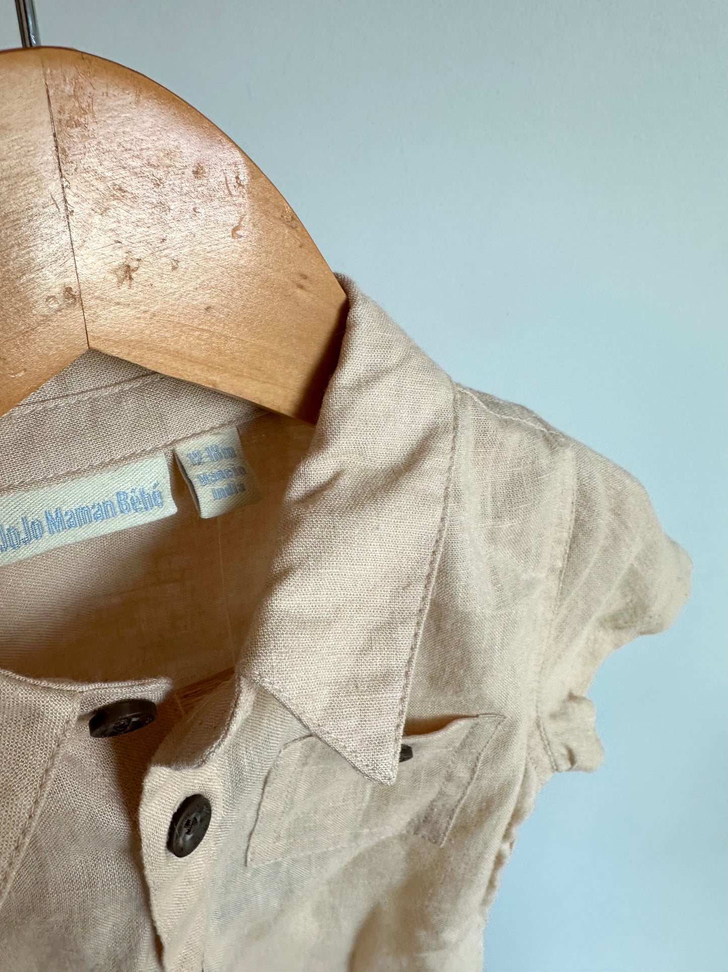 Tan Collared Shirt (With Tags) / 12-18m