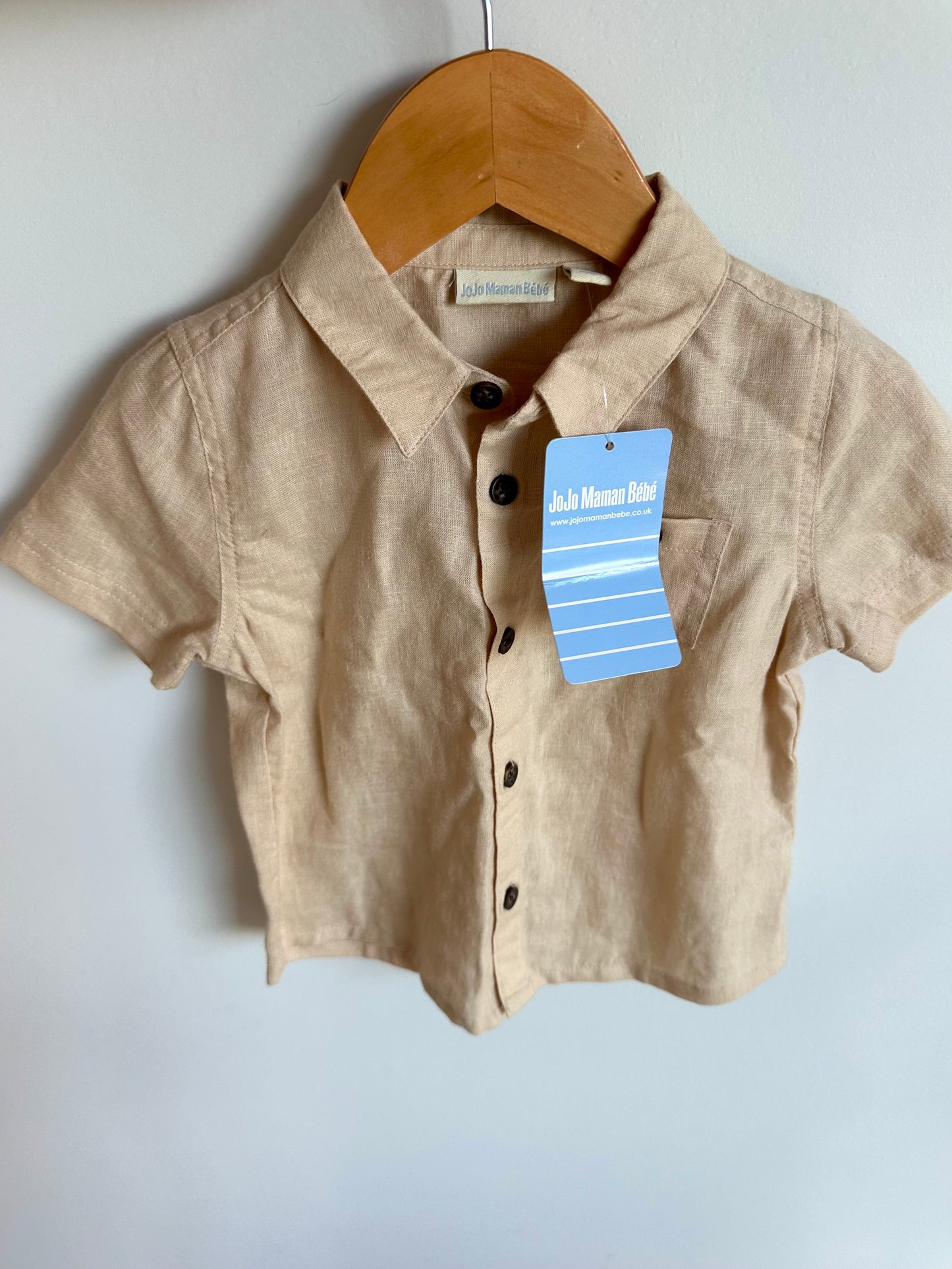 Tan Collared Shirt (With Tags) / 12-18m
