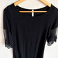 Black Lace Sleeve Top / Large