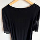 Black Lace Sleeve Top / Large