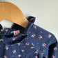Indigo Floral Long Sleeve Top / 12-18m