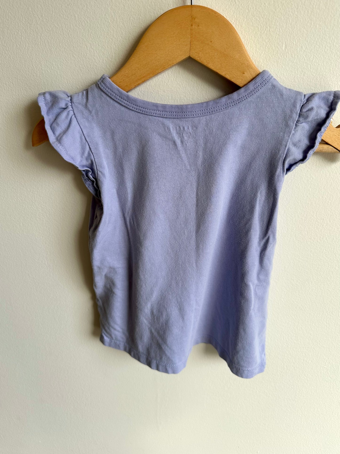 Lavender Top with Ruffle Sleeves / 18-24m