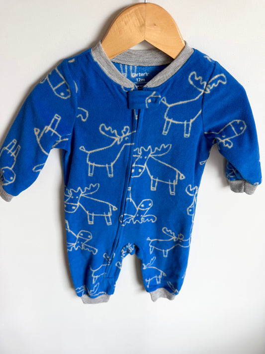 Moose Footless Blue Sleeper / 12m