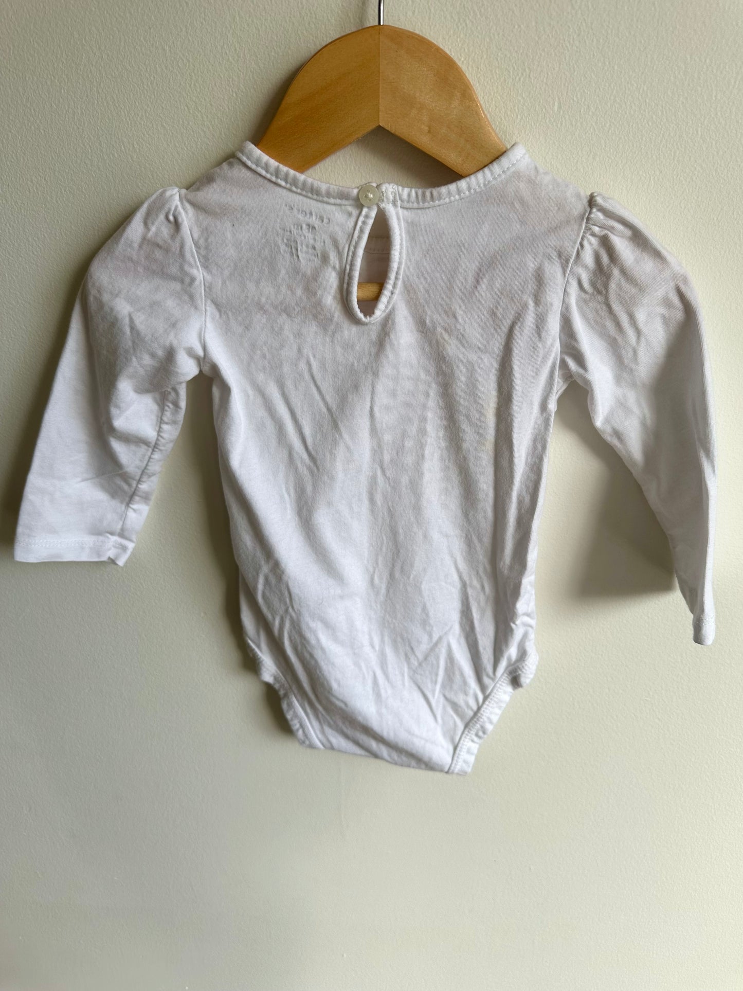 White Eyelet  Bodysuit / 18m