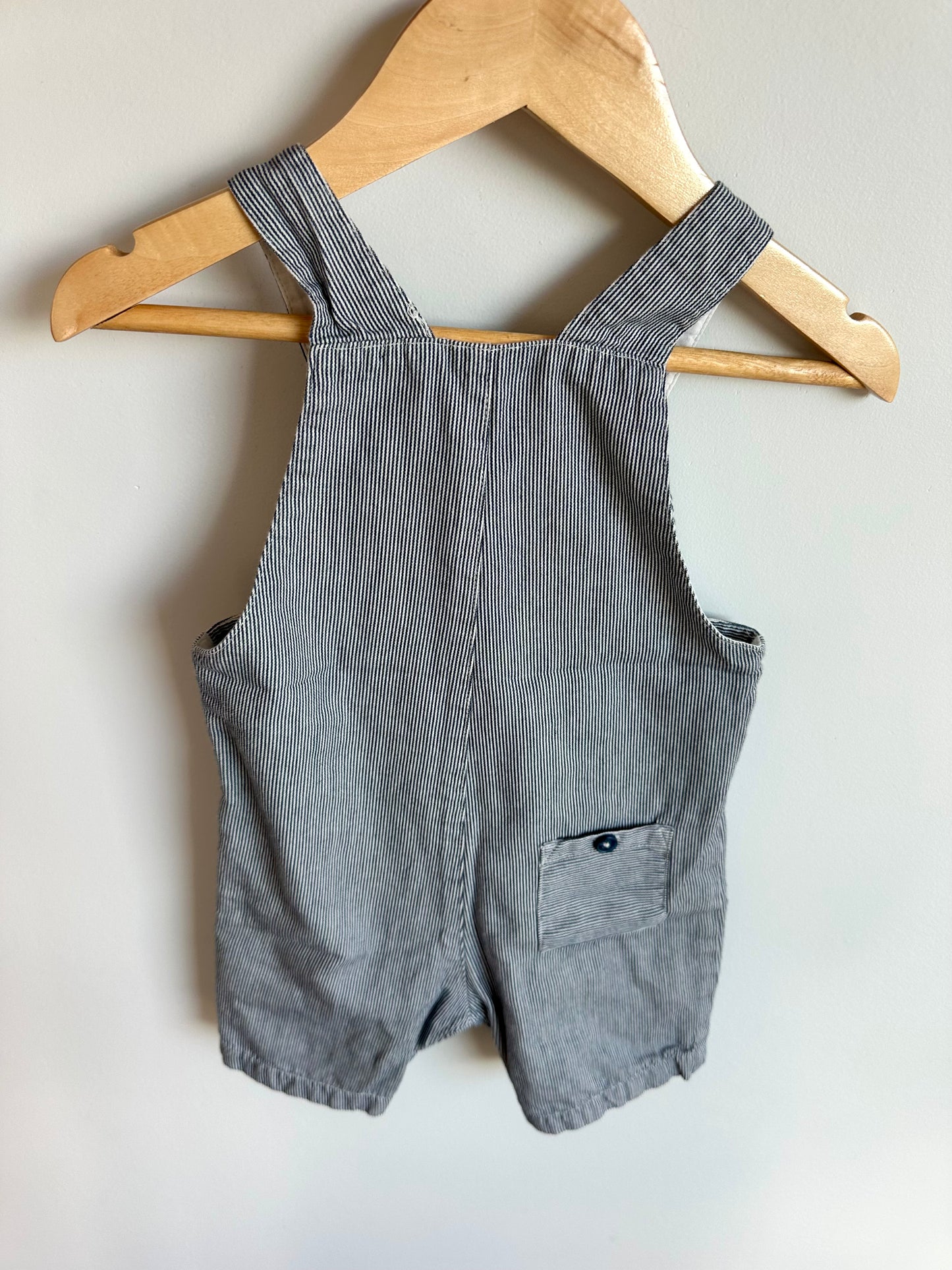 Pinstripe Short Overalls / 24m