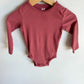 H&M Organic Blush Ribbed Bodysuit / 9-12m