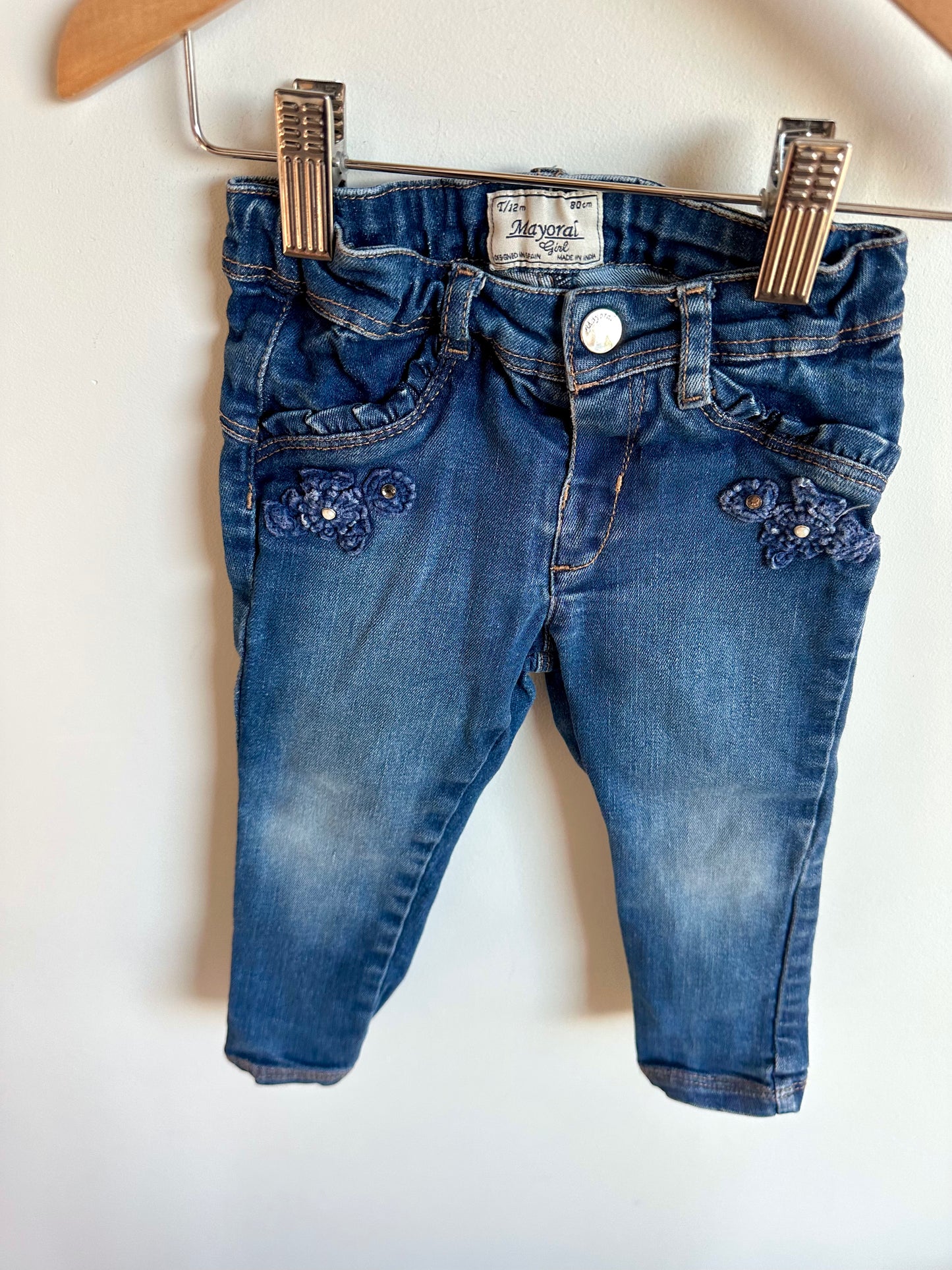 Mayoral Adjustable Waist Jeans / 12m