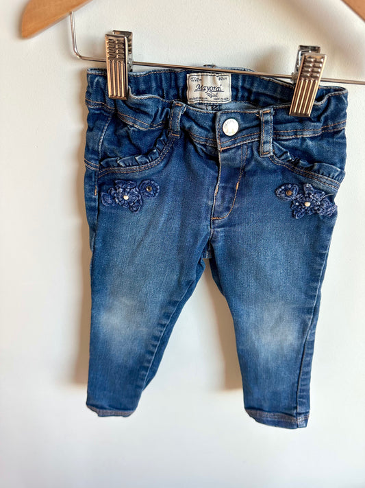 Mayoral Adjustable Waist Jeans / 12m