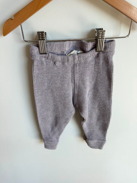 H&M Organic Taupe Waffle Knit Pants  / 9-12m