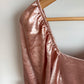 Pink Satin off the Shoulder Dress / Large